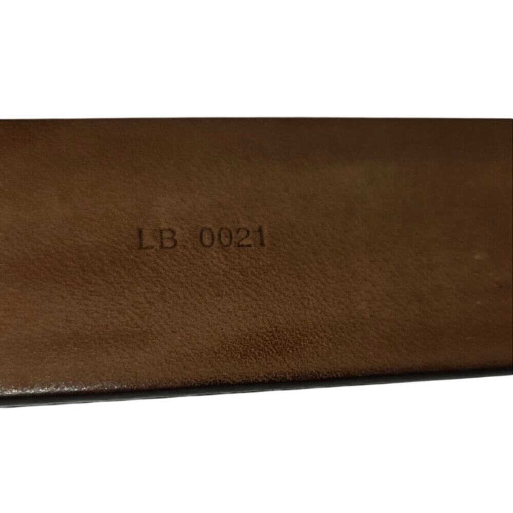 Louis Vuitton Damier Ebene Brown Belt with Gold Buckle - Picture 3 of 10